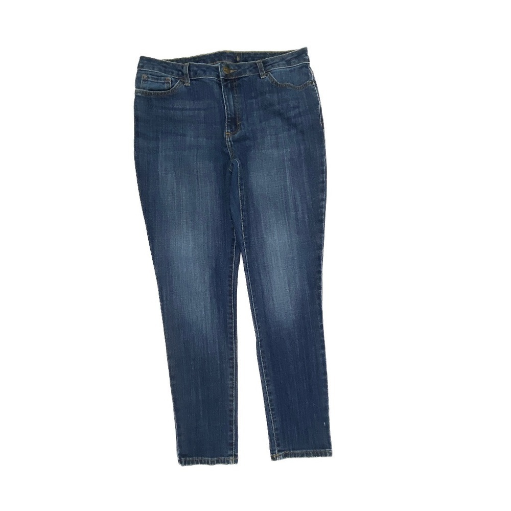 Lee Skinny Leg Jeans Women 14 Blue Dark Wash High Rise Denim 4888